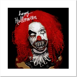 Happy Halloween with Clown ! Posters and Art